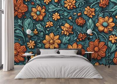 flower pattern background wallpaper Wall mural