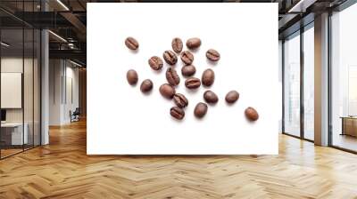 Coffee beans isolated on white background. Close-up. Wall mural