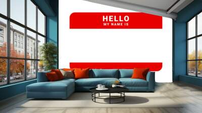 Graffiti tag background. Hello, my name is. Sticker your name tag. Street art graffiti for background. Wall mural