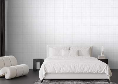 White paper with grid line pattern background. Wall mural