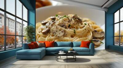 truffle delicacy cooking vegan restaurant food mushroom pasta concept. Culinary delights, Generative AI Wall mural