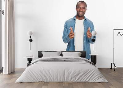 african american man showing thumbs up Wall mural