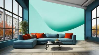 beautiful abstract light turquoise paper background Wall mural