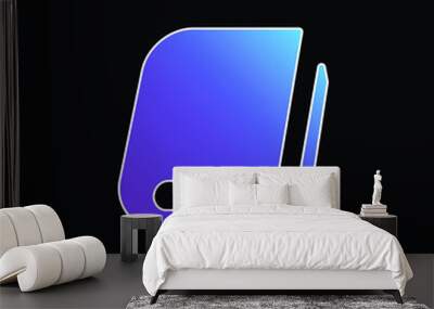 Book blue gradient vector icon Wall mural