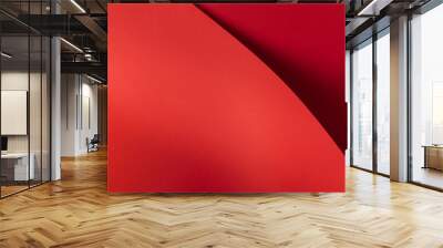 bright red abstract blank paper background Wall mural