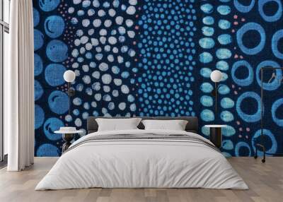 full frame image of textile fabric with abstract pattern background Wall mural