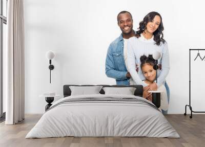 happy african american family Wall mural