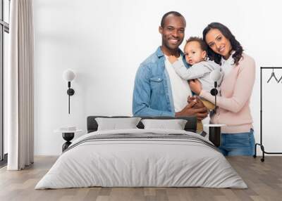 happy african american family Wall mural