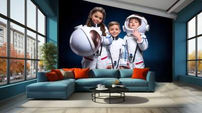 Kids in space suits Wall mural