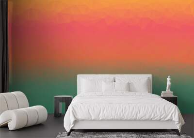 vibrant abstract colorful polygonal background Wall mural