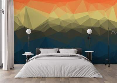 vibrant creative prismatic background with polygonal pattern Wall mural