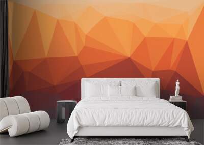 vibrant minimal multicolored polygonal background Wall mural