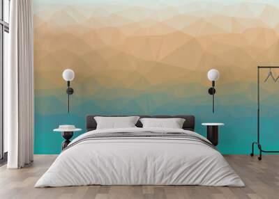 vibrant minimal multicolored polygonal background Wall mural