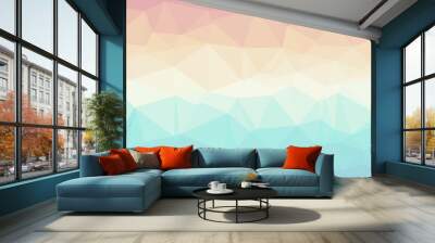 vibrant minimal multicolored polygonal background Wall mural