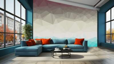 vibrant minimal multicolored polygonal background Wall mural