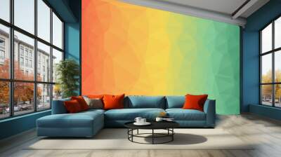 vibrant minimal multicolored polygonal background Wall mural