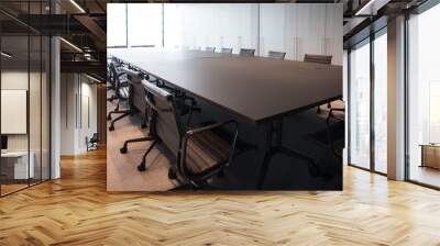 A conference business room for training and business activities with desks and chairs set up for learning and education. Work place office environment.  Wall mural