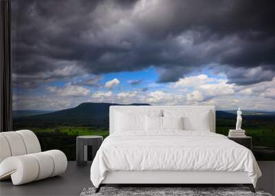 rainy season view of mountains from high point. doi suthep 2, kh Wall mural