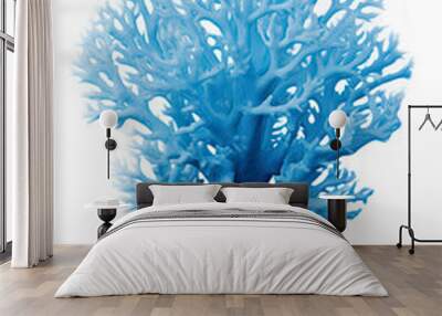 Blue Coral isolated on white background Wall mural