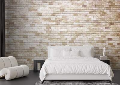 Background of brick wall texture cream and yellow color Wall mural