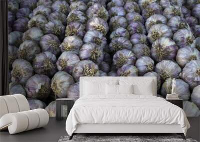 garlic bulbs at market 2 Wall mural