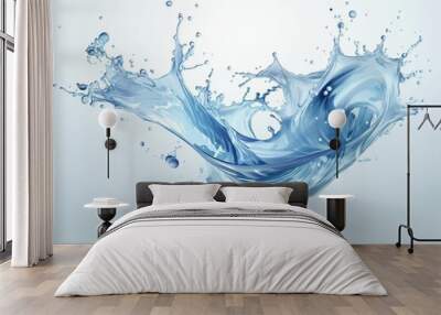 water splash isolated on white background vfx Wall mural