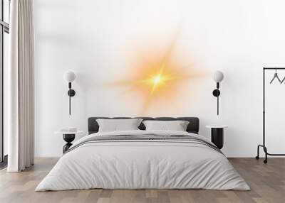 Golden Lens flare Wall mural