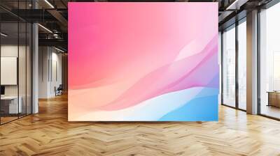 Elegant Abstract Wallpaper with Free-Flowing Pink and Blue Lines Wall mural