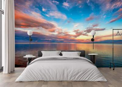 Sunset at Lake superior Wall mural