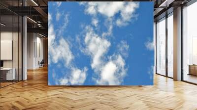 blue sky with clouds Wall mural