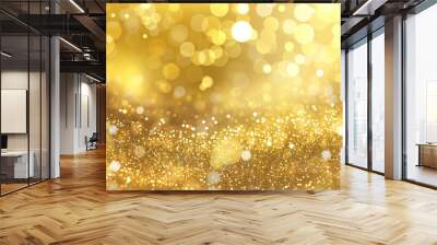 Abstract Background with Glittering Gold Texture - Add a touch of luxury with this abstract background featuring a glittering gold texture, perfect for creating a glamorous and sophisticated look Wall mural