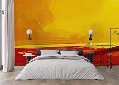 Bold Red and Yellow: Emphasizing Jesus' Sacrifice and Joy Wall mural