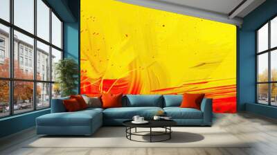 Bold Red and Yellow: Emphasizing Jesus' Sacrifice and Joy Wall mural