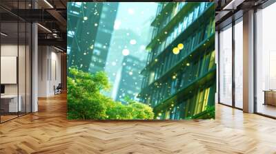 Green Financial Future: Investing in Growth and Sustainability for Long-Term Success Wall mural