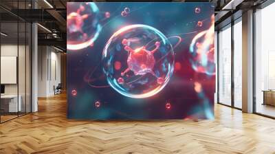 Quantum Leap: Exploring the Fascinating World of Subatomic Particles Wall mural