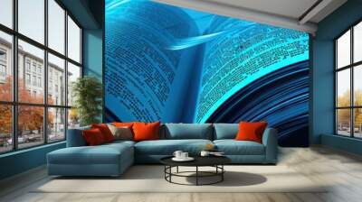 Revolutionary Literature (Blue): Symbolizes the written works, such as manifestos and speeches, that articulate the goals and ideals of revolutionary movements Wall mural