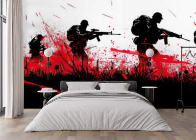 Revolutionary Tactics (Black): Signifies the specific strategies and methods employed by revolutionaries to achieve their goals, such as strikes, protests, or armed resistance Wall mural