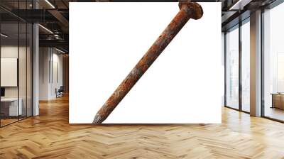 Rusty Nail, for construction and repair projects, Isolated on transparent background PNG Wall mural