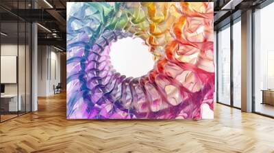 The Genetic Kaleidoscope: Life's Diversity in DNA Colors - Picture a kaleidoscope where the shifting patterns are made of colorful DNA strands, symbolizing the diversity of life encoded in DNA. Wall mural