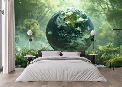 World Environment Day: Uniting Global Efforts for Environmental Conservation and Sustainability on June 5 Wall mural