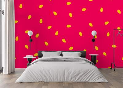 Abstract seamless background with seed on pulp pattern watermelon or berry Wall mural