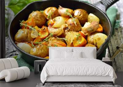 Autumn  vegetable roast. Wall mural