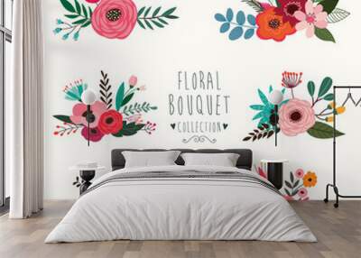 floral bouquet collection Wall mural