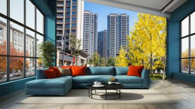 High-rise real estate community with beautiful environment Wall mural