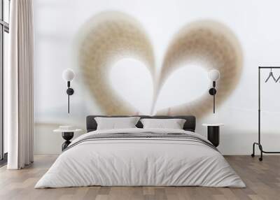 Open book / romantic heart shape Wall mural