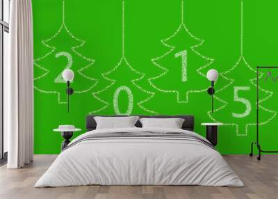 Happy New Year 2015 From Stars. Vector Wall mural