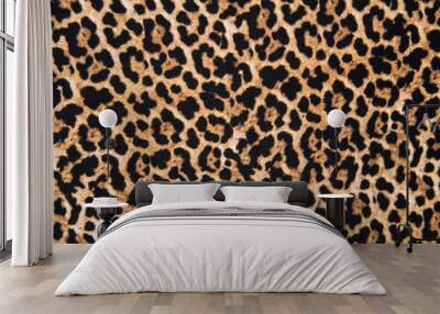 Animal print textile texture. Leopard fur background Wall mural