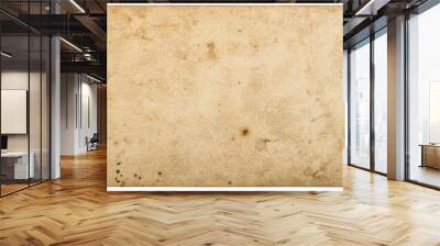 Used paper sheet Old cardboard isolated white background Wall mural