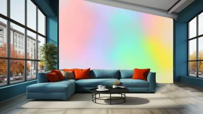 Abstract digital Holographic gradient background. Wall mural