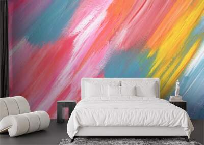 Abstract smear brush stroke acrylic and watercolor painting.  Color texture background. Wall mural